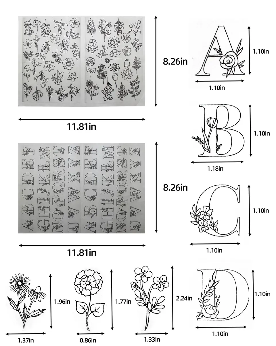 YUYUZSEN Water Soluble Hand Sewing Stabilizers 102pcs | Wash Away Embroidery Paper for Beginners - view 2