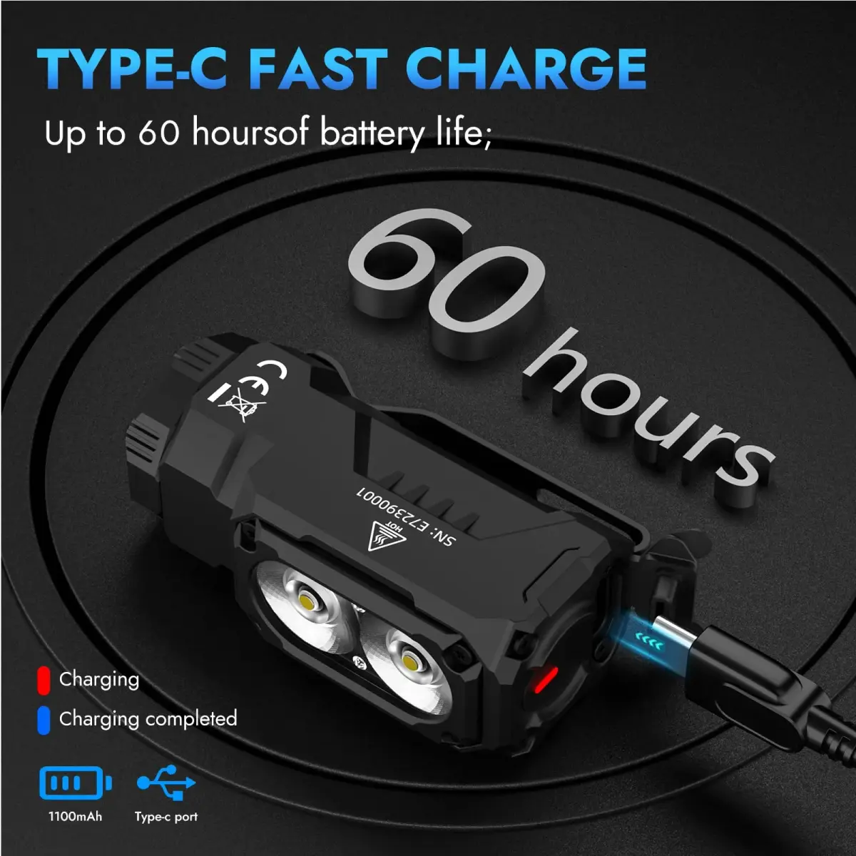 WUBEN E7 Mini Flashlight 1800 Lumens | IP68 Waterproof, Rechargeable EDC Torch with Magnet - view 6