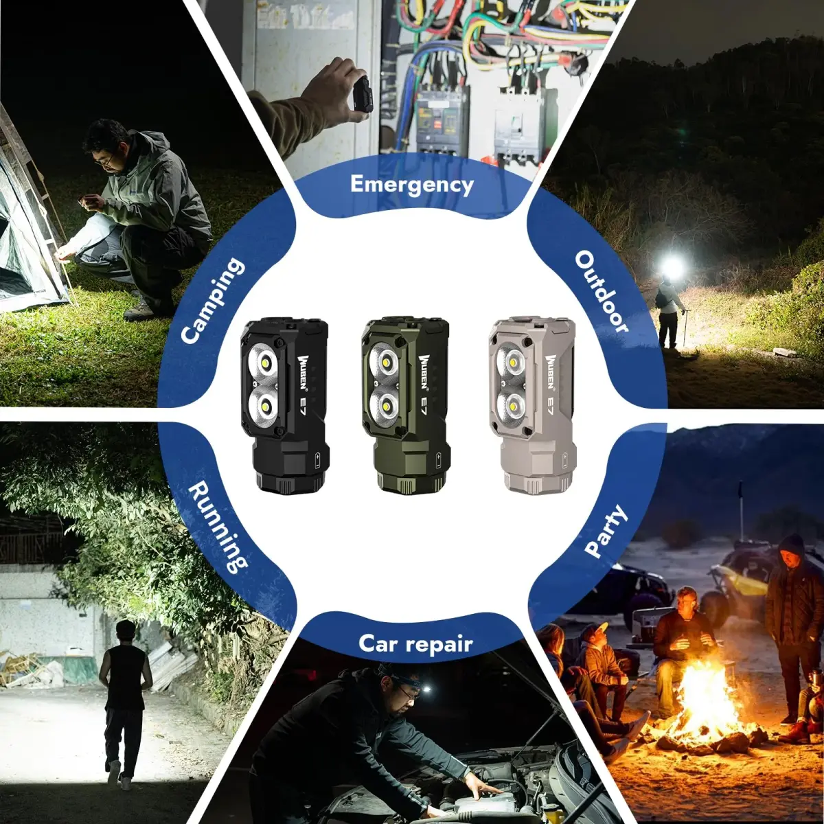 WUBEN E7 Mini Flashlight 1800 Lumens | IP68 Waterproof, Rechargeable EDC Torch with Magnet - view 8