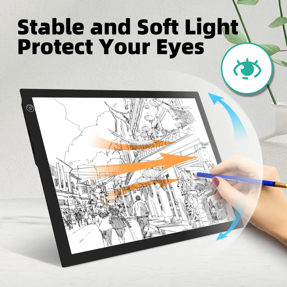 ME456 Rechargeable Drawing Board 15" (38cm) Light Pad | Adjustable Brightness LED Tracing Light Box - view 5