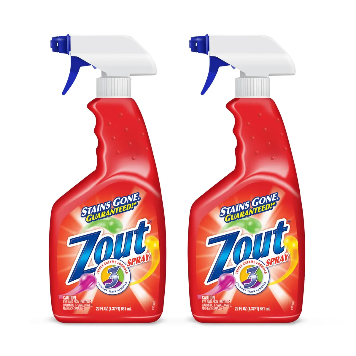 Zout Laundry Stain Remover Spray 22 oz | Effective on Blood, Grass & Oil Stains, Made in USA - main product image