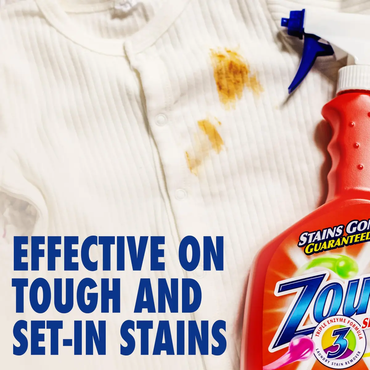 Zout Laundry Stain Remover Spray 22 oz | Effective on Blood, Grass & Oil Stains, Made in USA - view 3