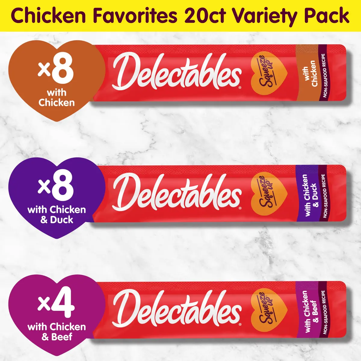 Delectables Squeeze Up Cat Treats 20 Pack | Grain-Free, Hydrating & Suitable for All Ages - view 6