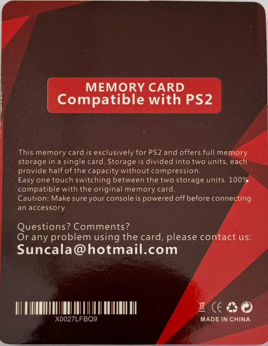 Suncala 64MB High-Speed Memory Card for PS2 | Supports FMCB v1.953 & Game Backup - view 2