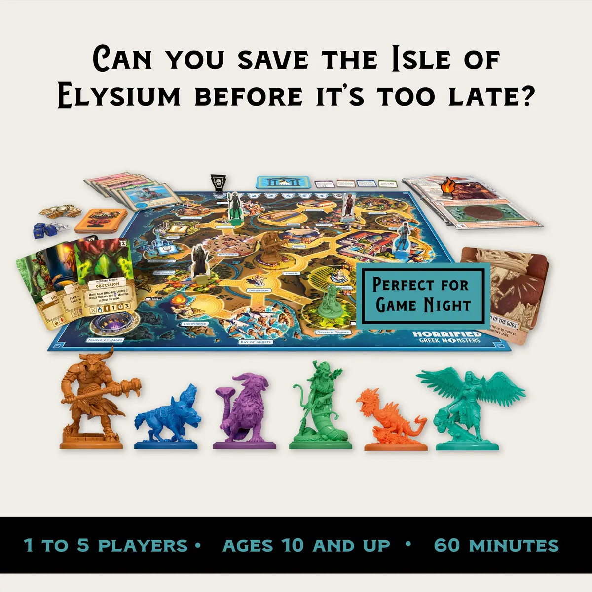 Ravensburger Horrified Greek Monsters Board Game | Cooperative Strategy for 1-5 Players (70-120 chars) - view 2
