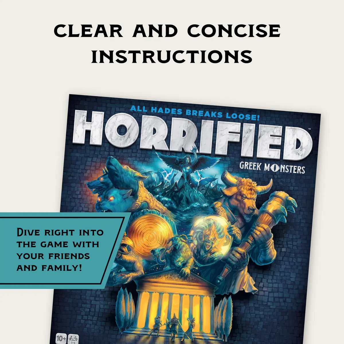 Ravensburger Horrified Greek Monsters Board Game | Cooperative Strategy for 1-5 Players (70-120 chars) - view 3