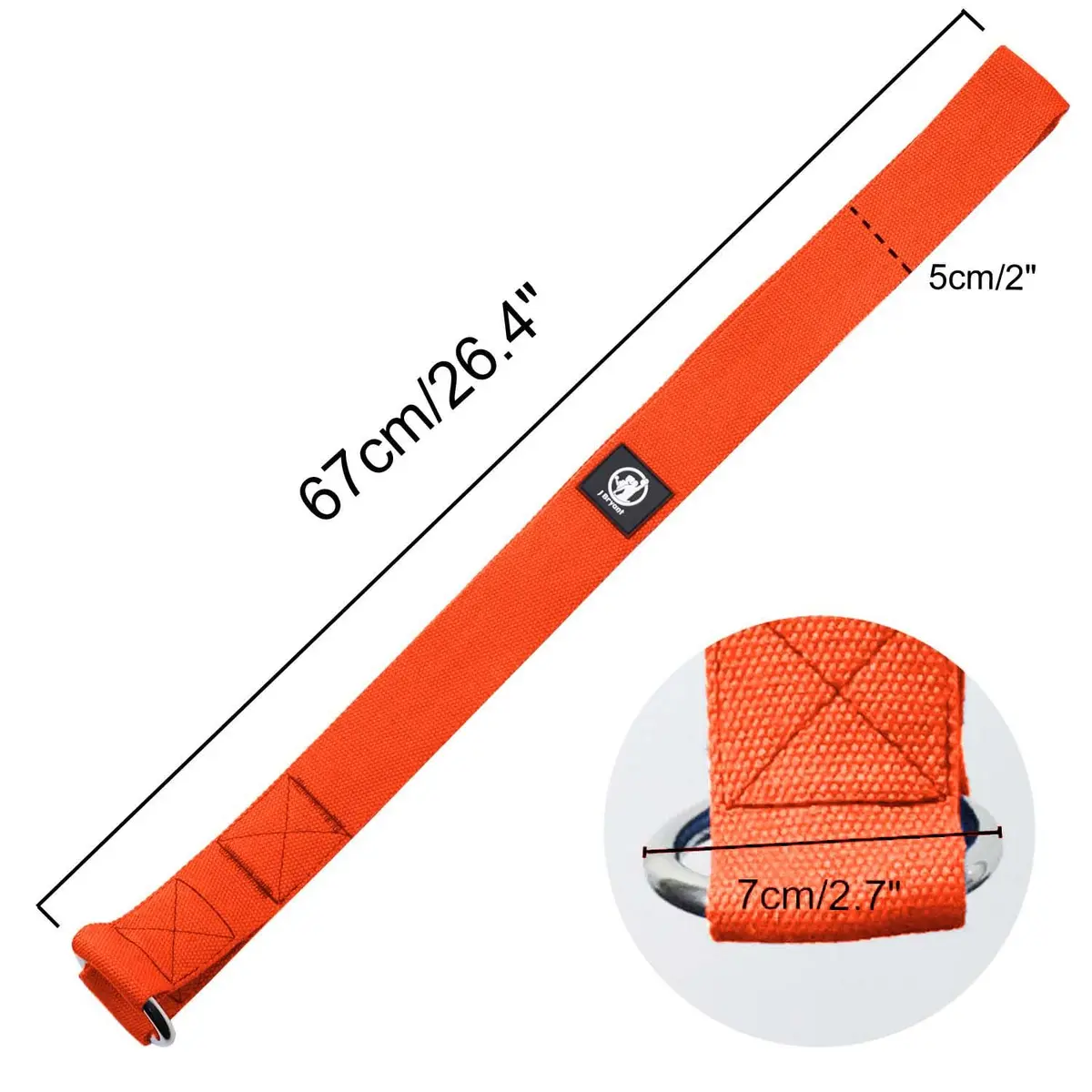 J Bryant Arm Wrestling Training Strap Belt Hand Grip Orange | Wrist Forearm Biceps Workout Equipment - view 5