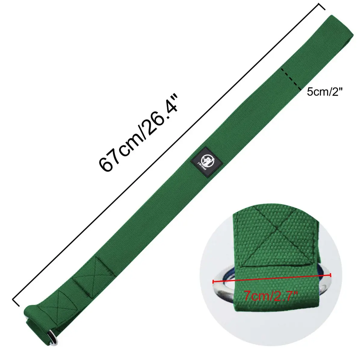 J Bryant Hand Strengthener Wrist Forearm Biceps Strap | Heavy-Duty 2mm Woven, Green - view 5