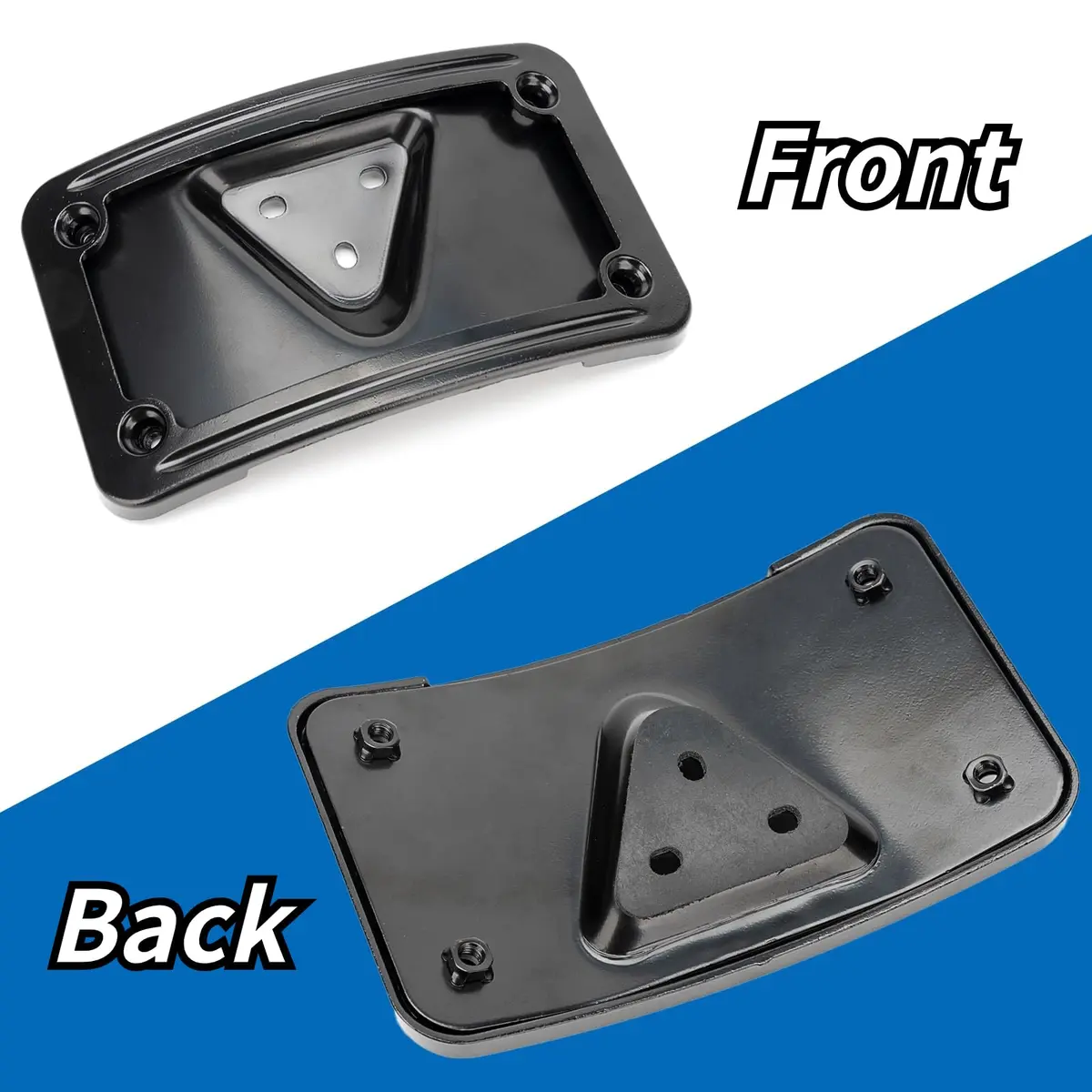 SoCiMa License Plate Attachment with Frame Compatible with Harley Davidson 3 Hole Mount (Black) | Customizable - view 5