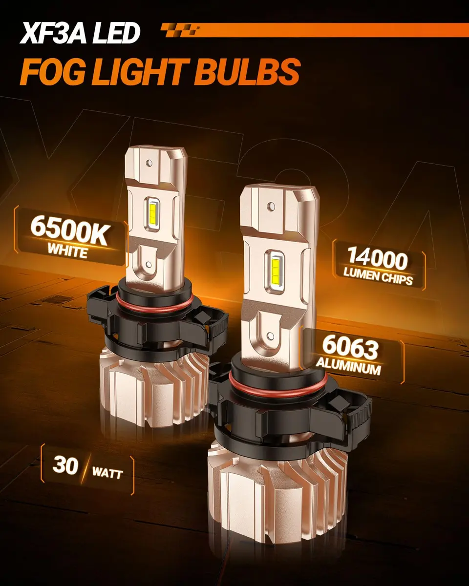 SEALIGHT 5202 LED Fog Light Bulbs 14000LM 6500K Cool White Pack of 2 | Superior Heat Dissipation for Clearer Night Driving - view 3