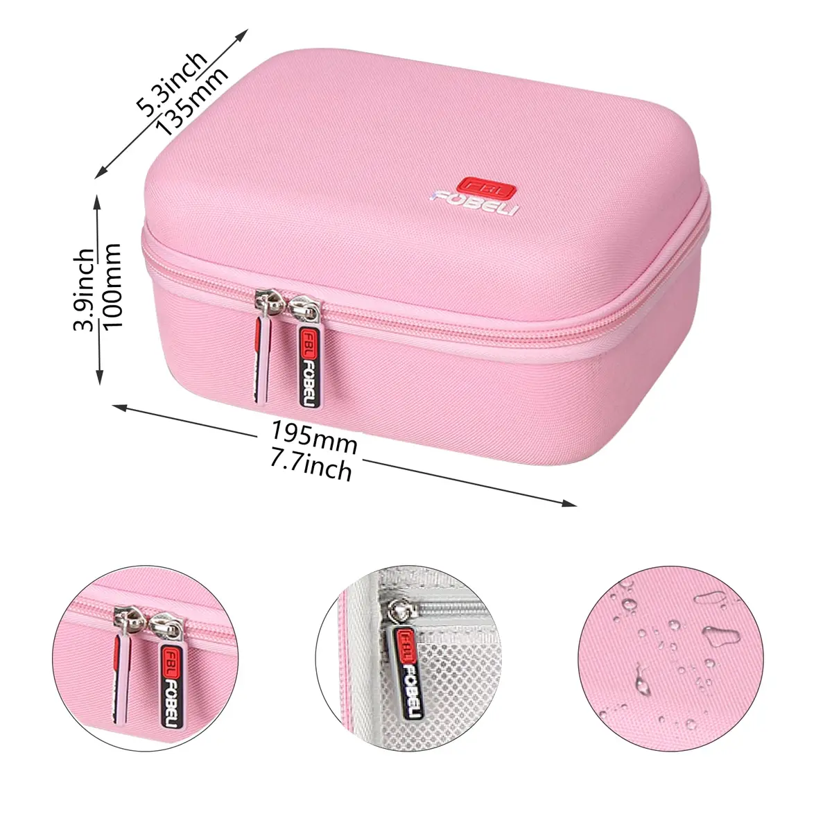 FBLFOBELI Hard Storage Case for Philips Epilator BRE740/14, EVA Protective Travel Bag (Black, 19.8cm x 16.3cm x 9.8cm) - view 4