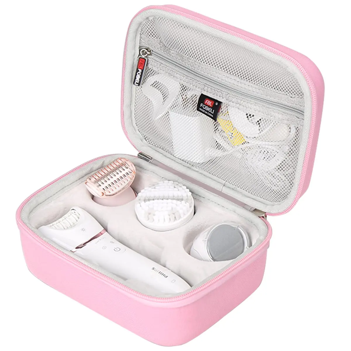 FBLFOBELI Hard Storage Case for Philips Epilator BRE740/14, EVA Protective Travel Bag (Black, 19.8cm x 16.3cm x 9.8cm) - main product image