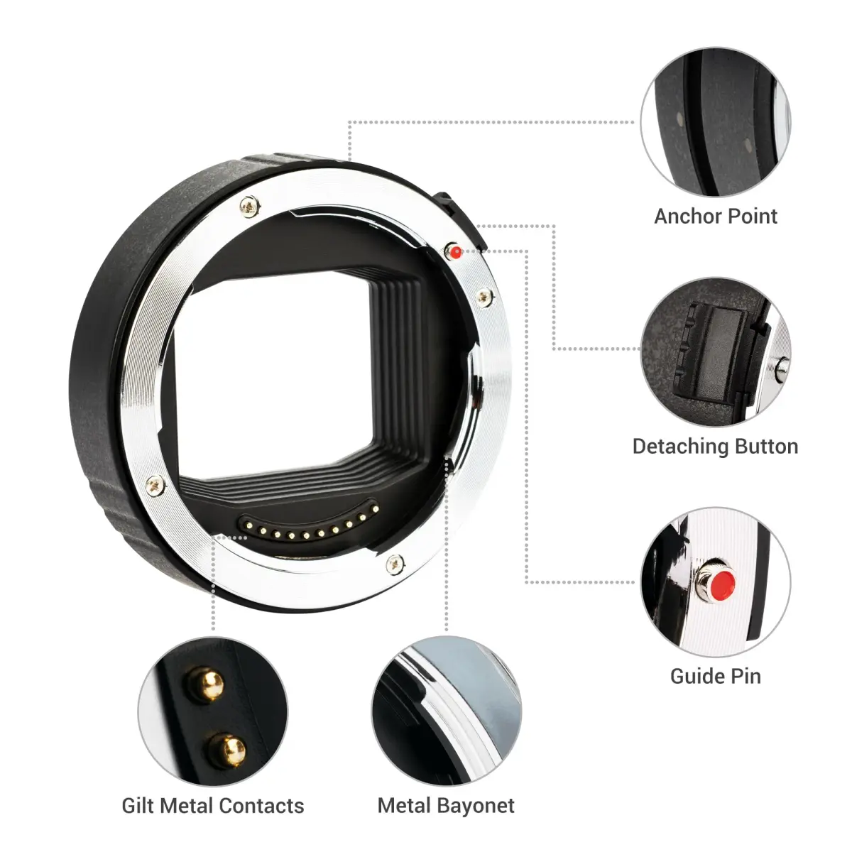 JJC Auto Focus Macro Extension Tube Set for L Mount Cameras & Lenses | 11mm & 16mm Tubes for Macro Photography - view 5
