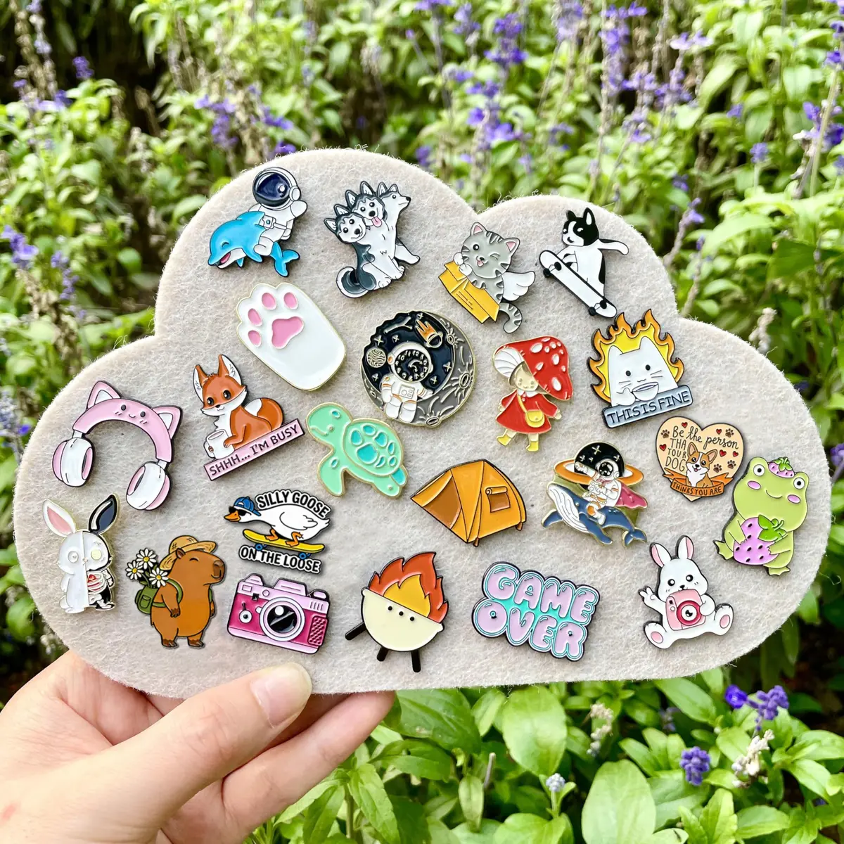 SINCCO Cute Enamel Backpack Pins Bulk Set 50pcs (1.9cm L x 12.8cm W x 18.4cm H) | Funny Anime Lapel Pin Set for Bags, Jackets, Kids - view 5