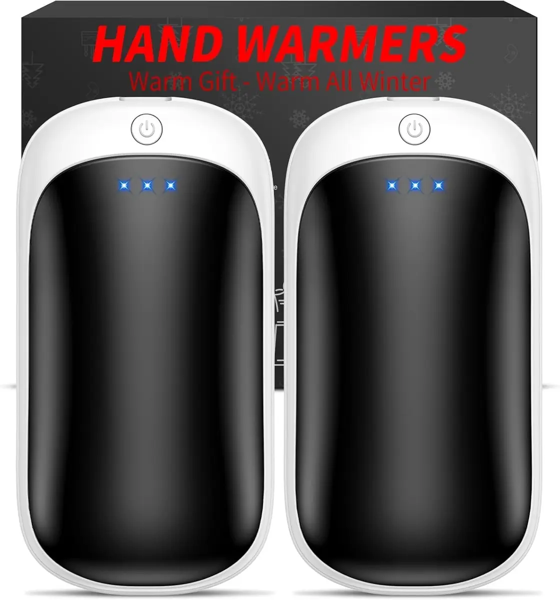 Lerat Rechargeable Hand Warmers 2 Pack (3.32" x 1.8" x 0.79") | 3 Heat Settings, 6-12 Hour Warmth — 2 Pack - main product image