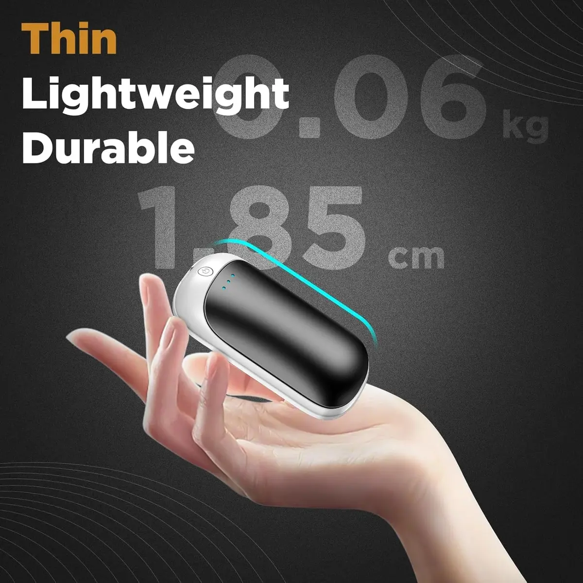 Lerat Rechargeable Hand Warmers 2 Pack | Portable Electric Pocket Heaters for Men Women Kids - view 6