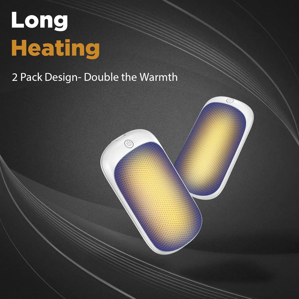 Lerat Rechargeable Hand Warmers 2 Pack (3.32" x 1.8" x 0.79") | 3 Heat Settings, 6-12 Hour Warmth — 2 Pack - view 4