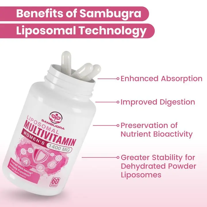 Sambugra Liposomal Multivitamin for Women 1400MG | Supports Immunity, Hair & Skin - view 3