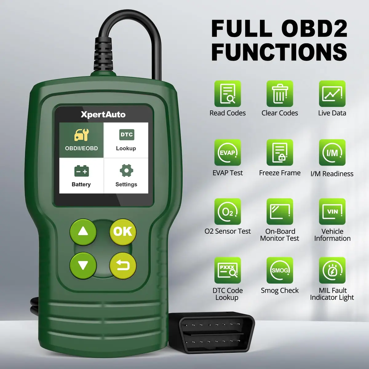 XpertAuto C302 OBD2 Scanner Code Reader for Car Check Engine | Universal for All 1996+ Vehicles - view 2