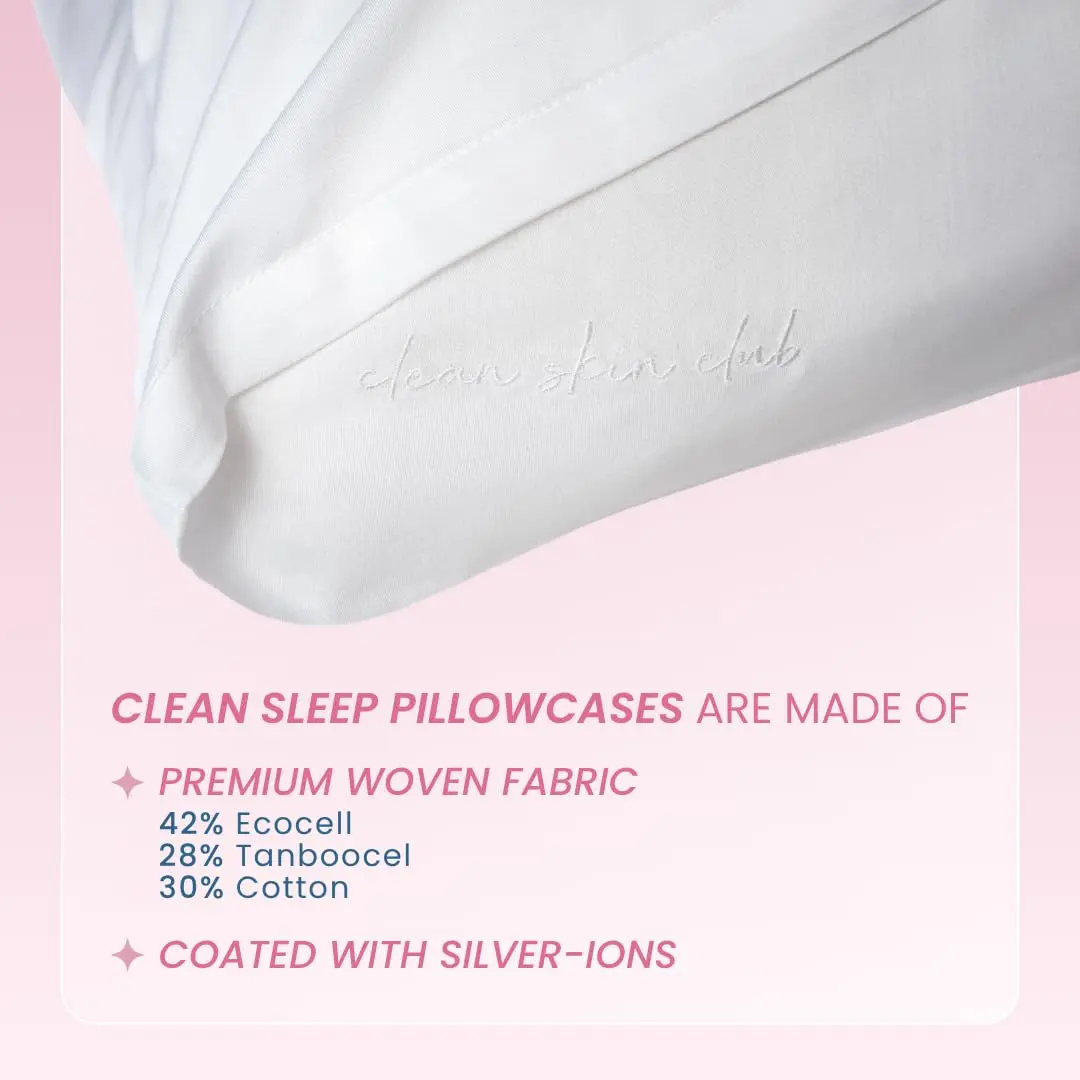 CLEAN SKIN CLUB Silver Ion Pillowcases Standard Size | Hypoallergenic & Odor-Resistant (70-120 chars) - view 5