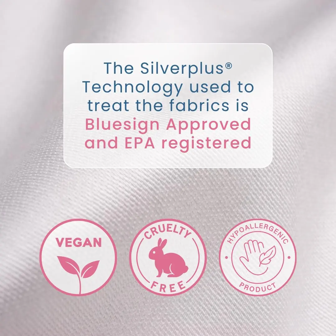 CLEAN SKIN CLUB Silver Ion Pillowcases Standard Size | Hypoallergenic & Odor-Resistant (70-120 chars) - view 6