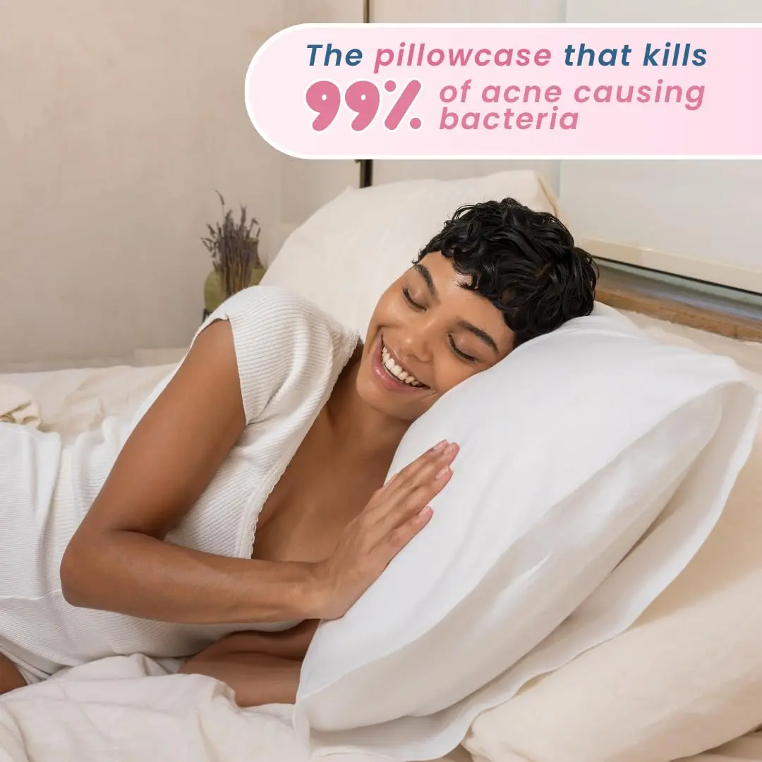 CLEAN SKIN CLUB Silver Ion Pillowcases Standard Size | Hypoallergenic & Odor-Resistant (70-120 chars) - view 2