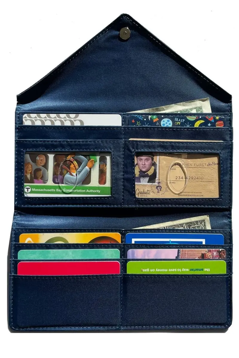Big Skinny Slimvelope TriFold Clutch Wallet 17.78cm (7.5in) | Holds Up to 40 Cards, Evergreen Plaid - view 4
