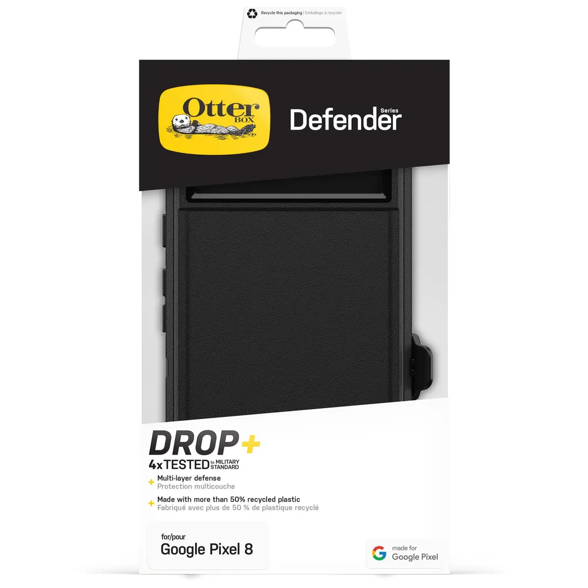OtterBox Pixel 8 Defender Series Case - BLACK | Rugged & Durable with Port Protection - view 7