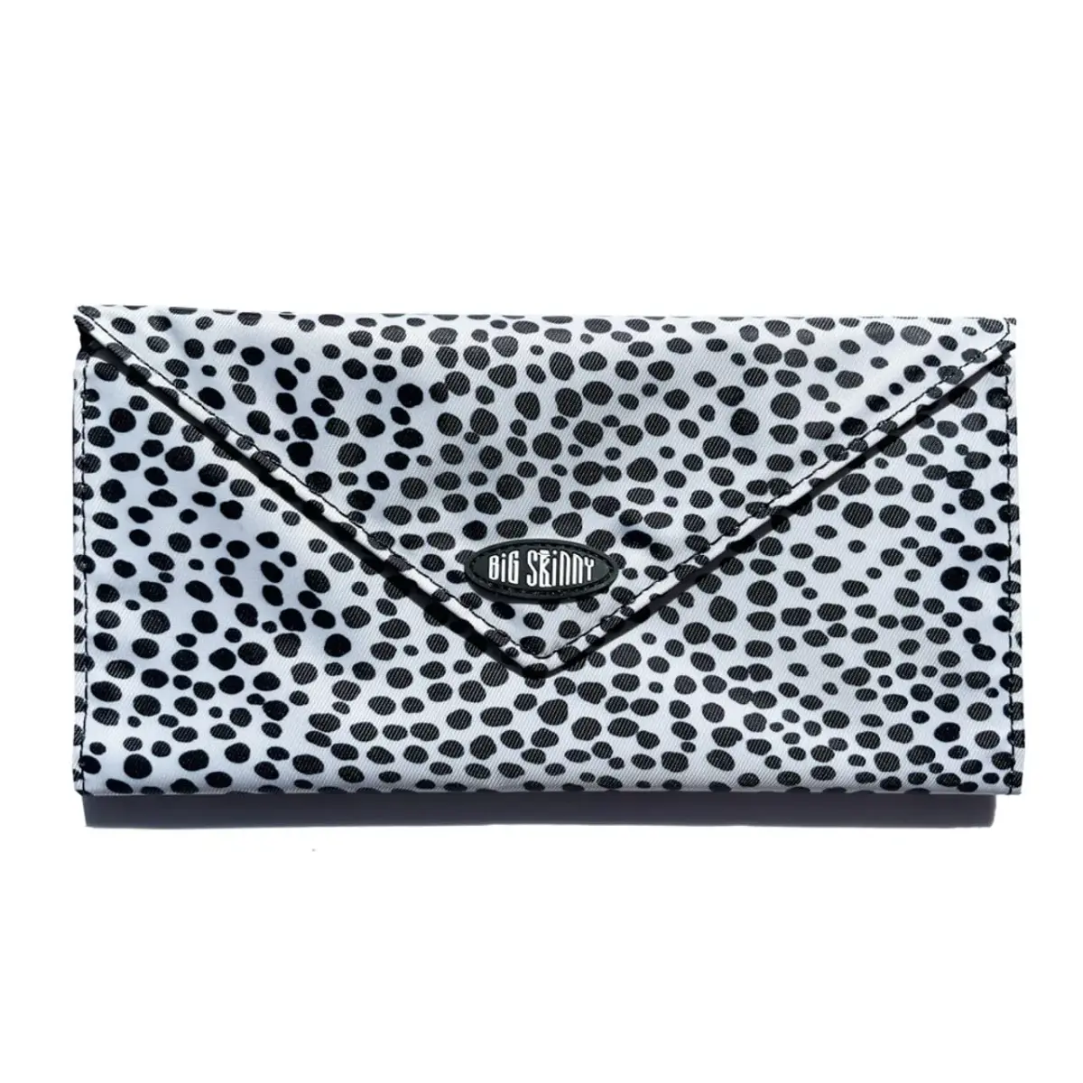 Big Skinny Slimvelope TriFold Clutch Wallet 19.05cm (7.5in) | Holds Up to 40 Cards, Ink Dot - main product image