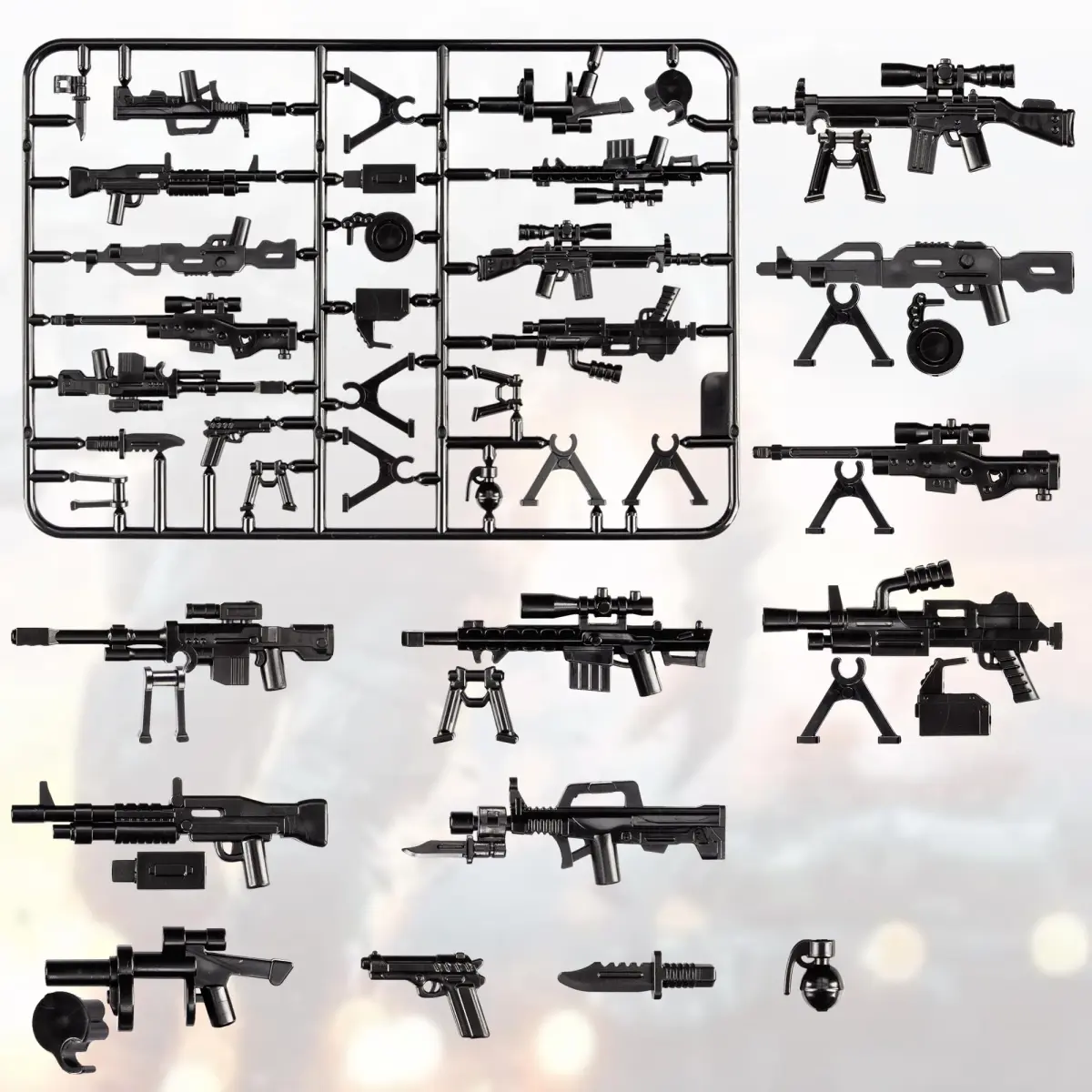 MaozyHomie US Army Battle Toy Set Weapons Pack 83 Pcs | Compatible with Major Brands - view 4