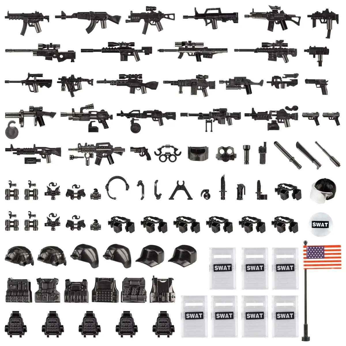 MaozyHomie Weapons Pack Military Building Blocks 88pcs | Compatible with Major Brands - main product image