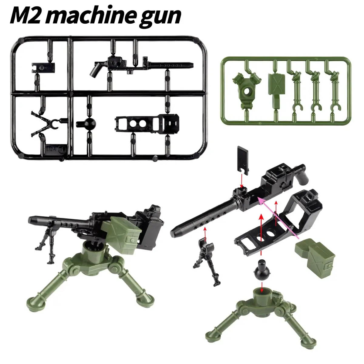 MaozyHomie Toy Weapons Accessories Pack Military U.S 5 Types Heavy Weaponry Building Blocks Compatible with Major Brands - view 7