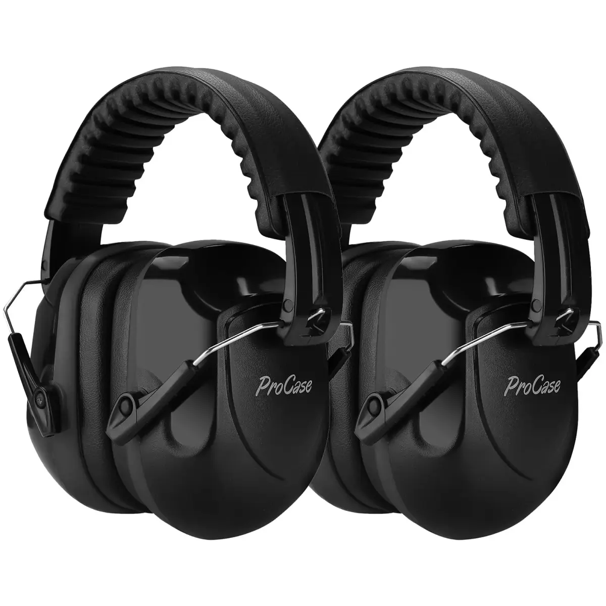 ProCase Hearing Protection Earmuffs NRR 28dB, Noise Cancelling Headphones (2-Pack, Black) | ANSI S3.19 Certified Passive Noise Reduction - main product image