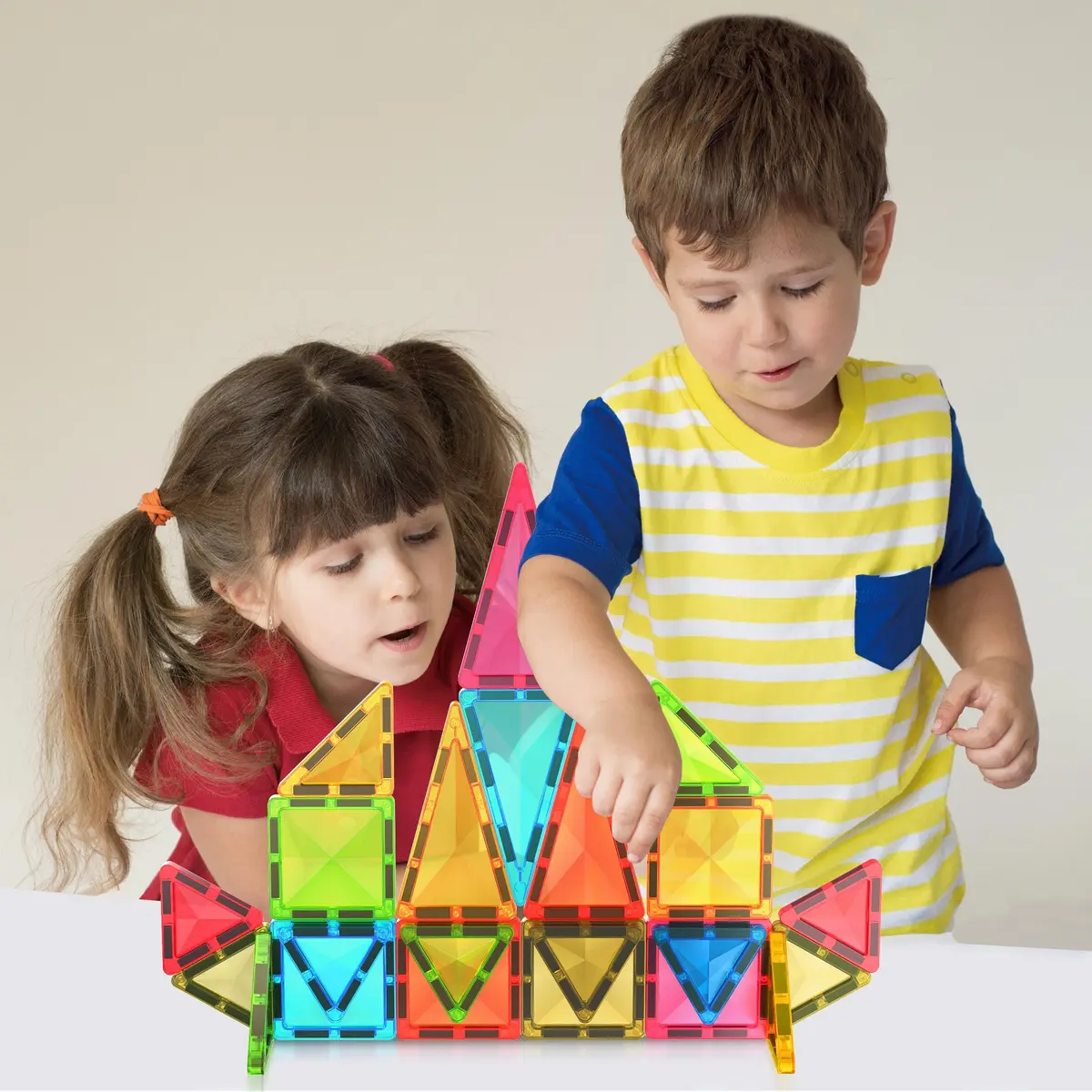 PicassoTiles Magnetic Tile 24pc Mini Diamond Set | Travel Size STEM Educational Toy for Kids 3+ - view 4