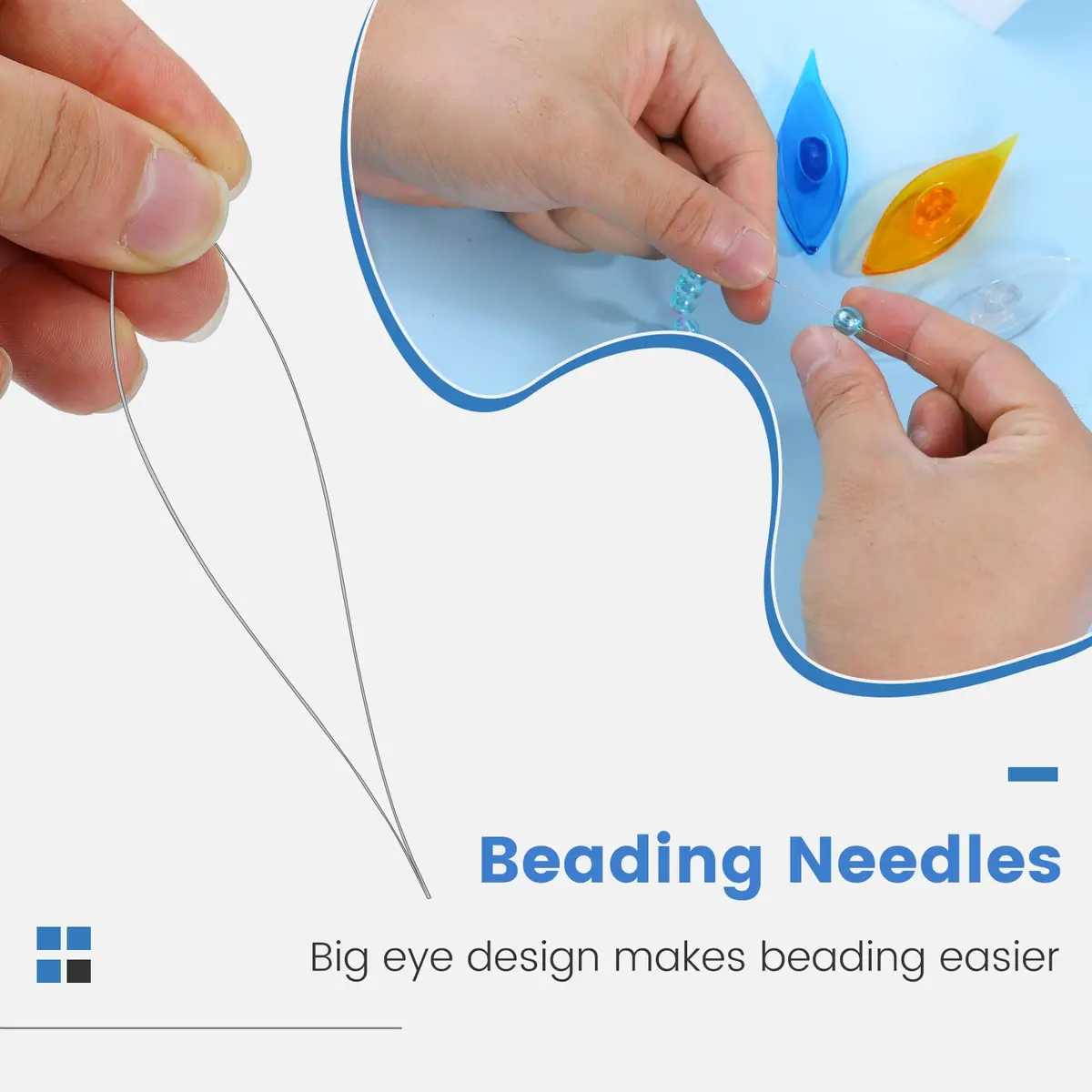 BUTUZE Tatting Shuttle Kit with Beading Needles & Crochet Hooks, 5 PCS Plastic Shuttle 8.1 cm (3.15 in) | DIY Hand Lacemaking Craft Tool - view 5