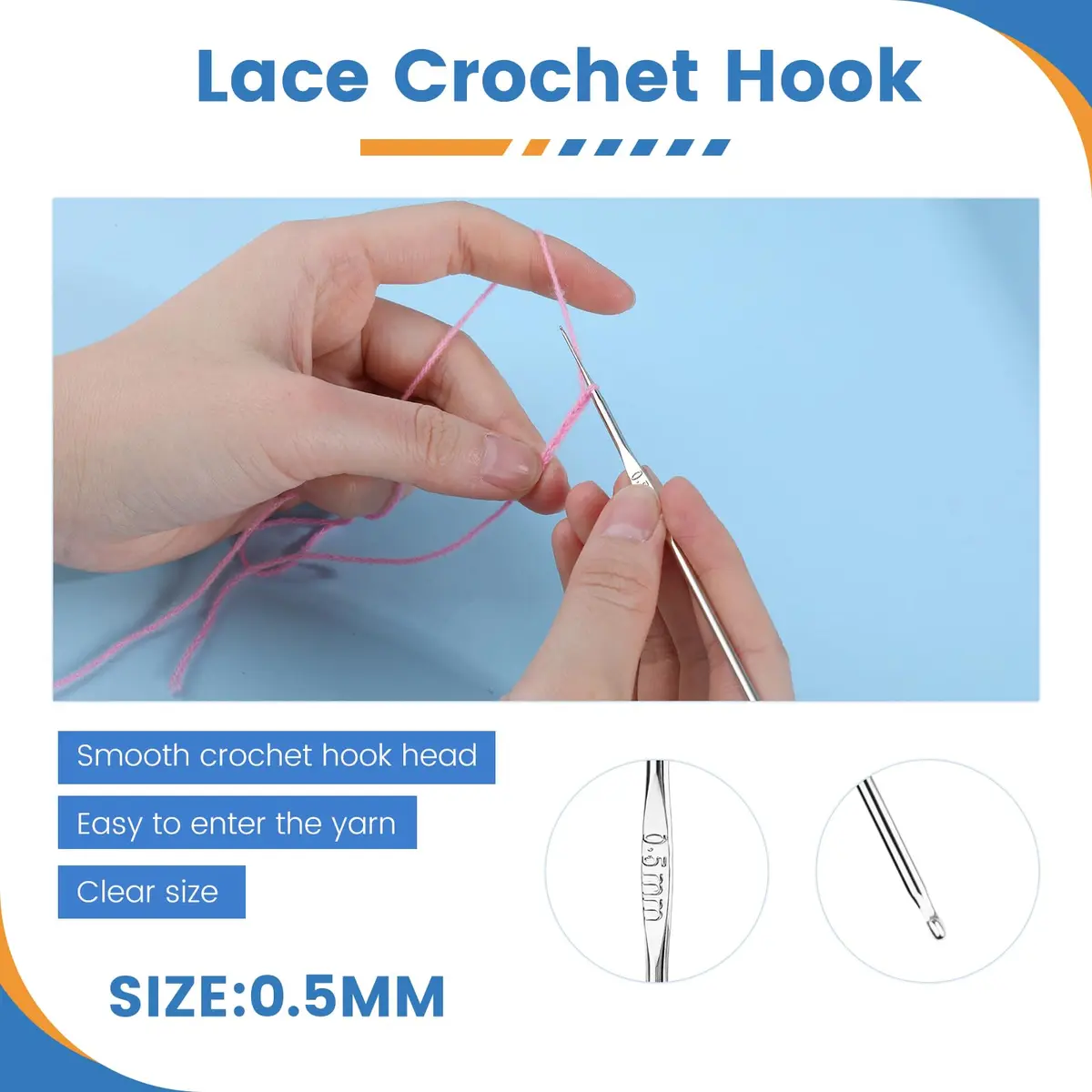 BUTUZE Tatting Shuttle Kit with Beading Needles & Crochet Hooks, 5 PCS Plastic Shuttle 8.1 cm (3.15 in) | DIY Hand Lacemaking Craft Tool - view 6