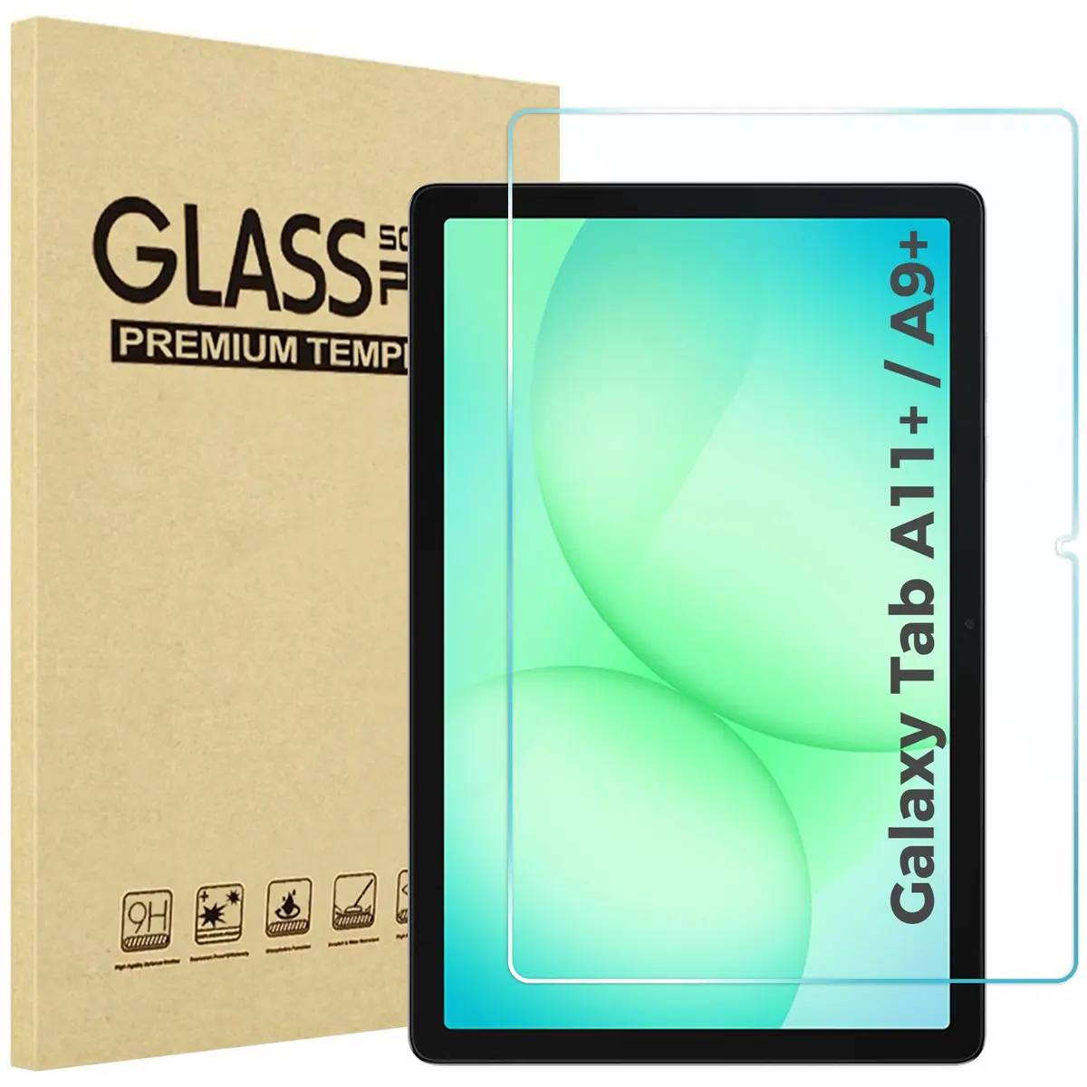 ProCase Tempered Glass Screen Protector for Samsung Galaxy Tab A9+ 11 Inch | 9H Hardness, HD Clear, Bubble-Free Installation - main product image