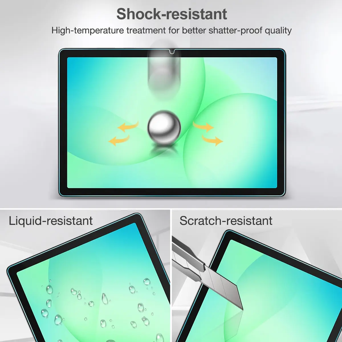 ProCase Tempered Glass Screen Protector for Samsung Galaxy Tab A9+ 11 Inch | 9H Hardness, HD Clear, Bubble-Free Installation - view 5