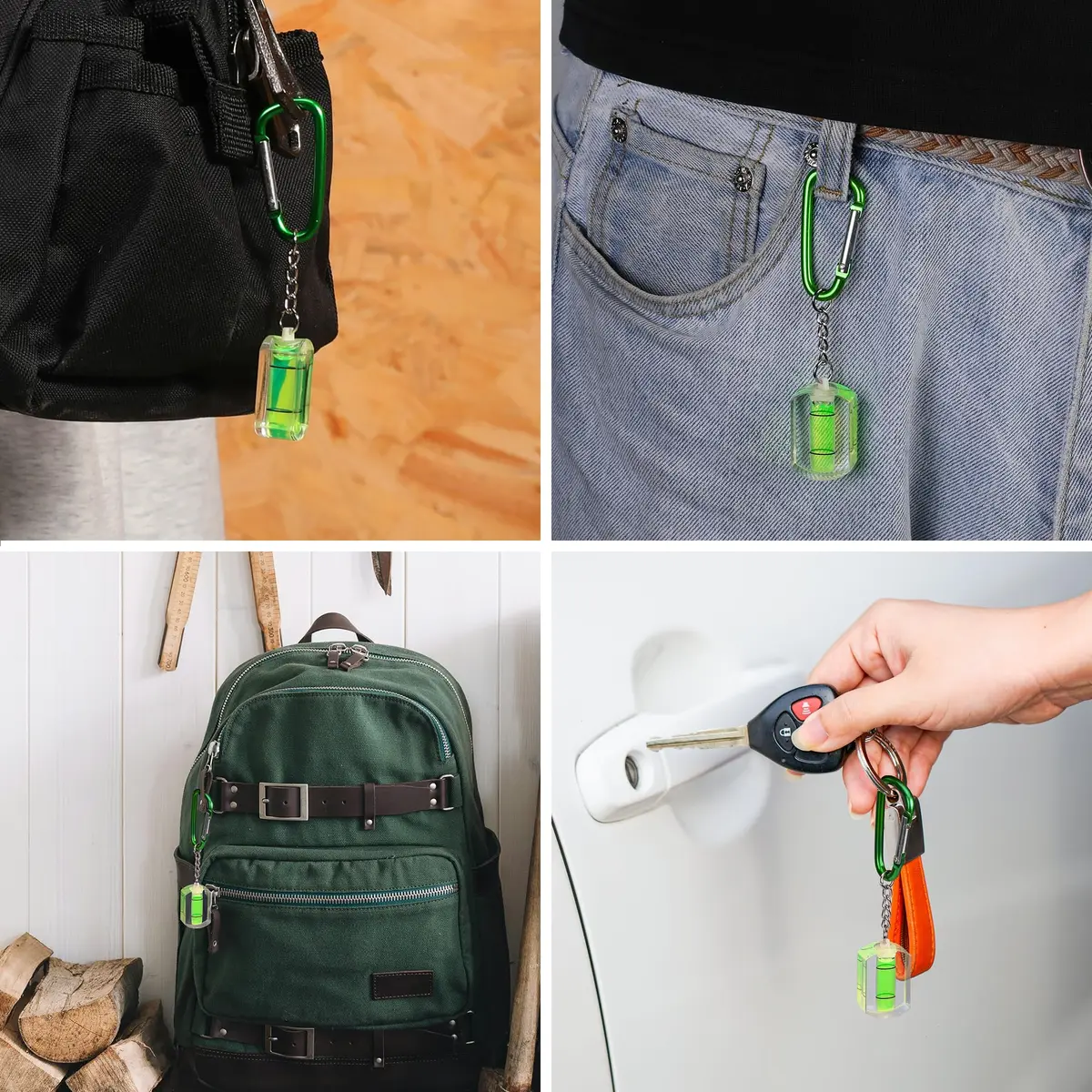 WORKPRO 3-Pack Mini Pocket Tool Spirit Level with Keychain | Accurate Bubble Level for Picture Hanging & Layout - view 7