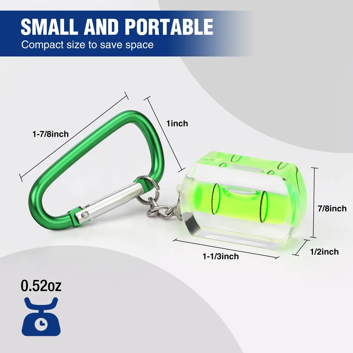 WORKPRO 3-Pack Mini Pocket Tool Spirit Level with Keychain | Accurate Bubble Level for Picture Hanging & Layout - view 3