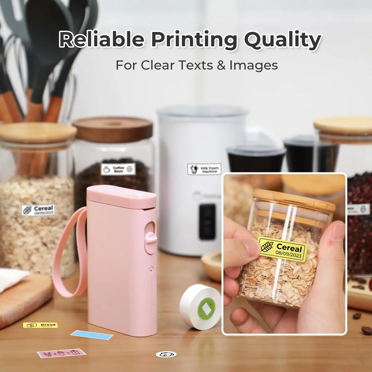 Nelko P21 Bluetooth Label Maker Machine with Tape | Portable Wireless Mini Label Printer - view 7