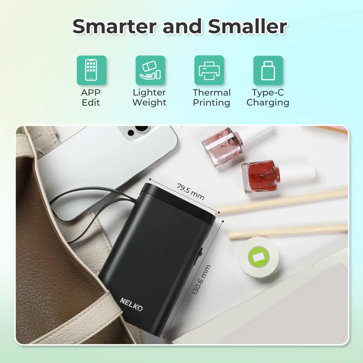 Nelko P21 Bluetooth Label Maker | 203 DPI High-Resolution Portable Printer - view 4