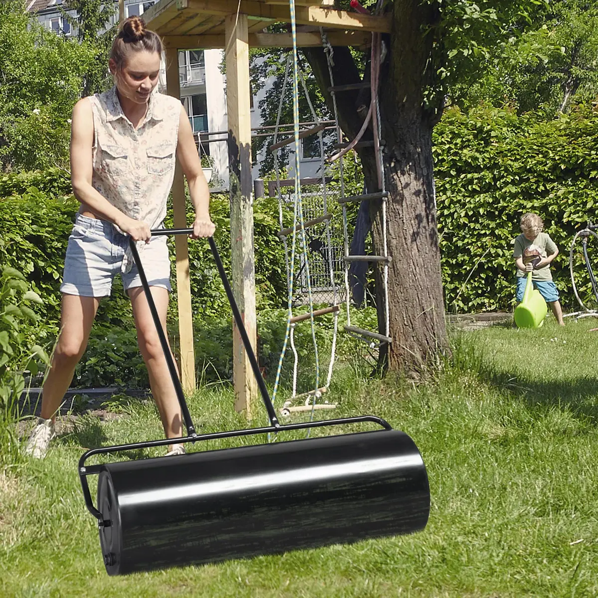 Outvita Lawn Roller, 17 Gallons, Water & Sand Filled | Durable Steel, Easy to Use, 138cm - view 7