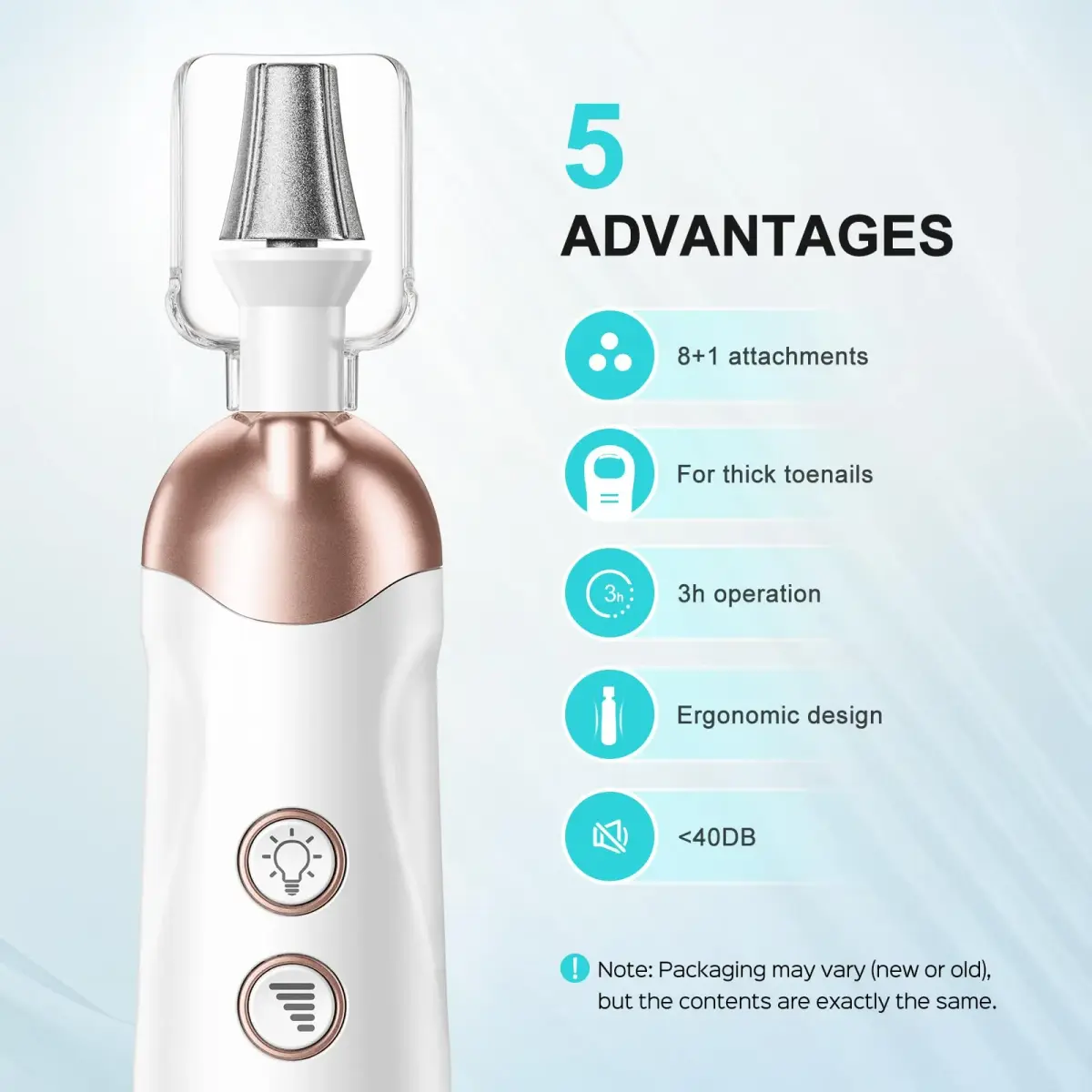 COSLUS C43 Professional Manicure Pedicure Kit with Upgrade Standard Grinder | 5 Speeds, 5000 RPM, Cordless - view 2