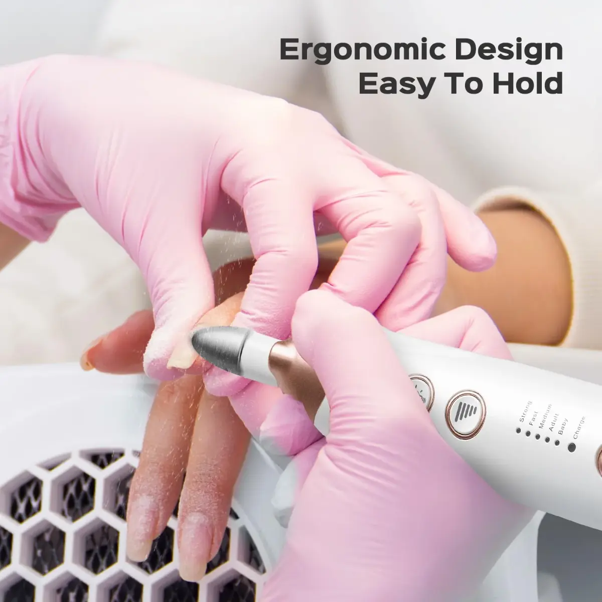 COSLUS C43 Professional Manicure Pedicure Kit with Upgrade Standard Grinder | 5 Speeds, 5000 RPM, Cordless - view 4