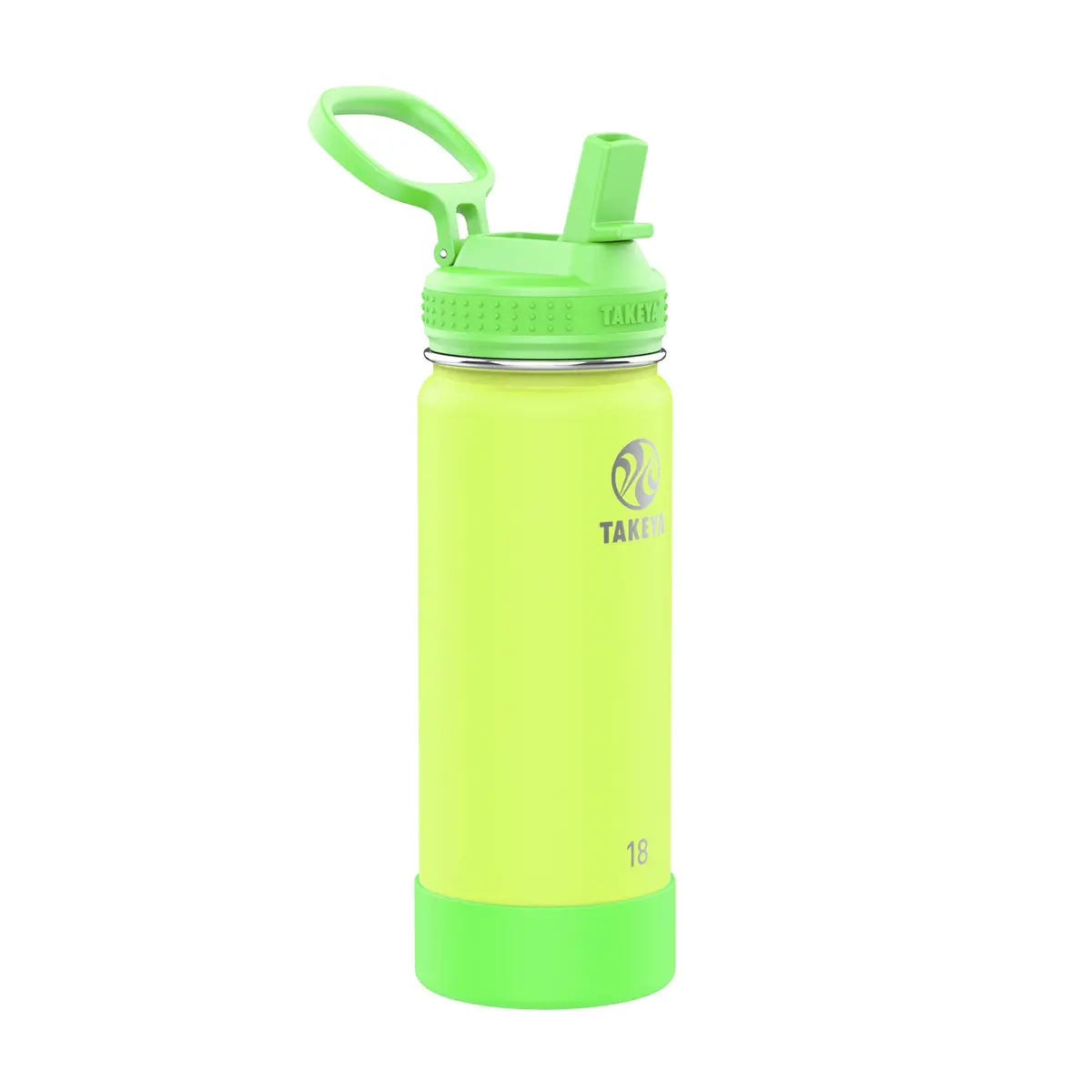 Takeya Actives Kids Water Bottle 18 oz Stainless Steel | Double Wall Insulation BPA-Free Leakproof Straw Lid - main product image