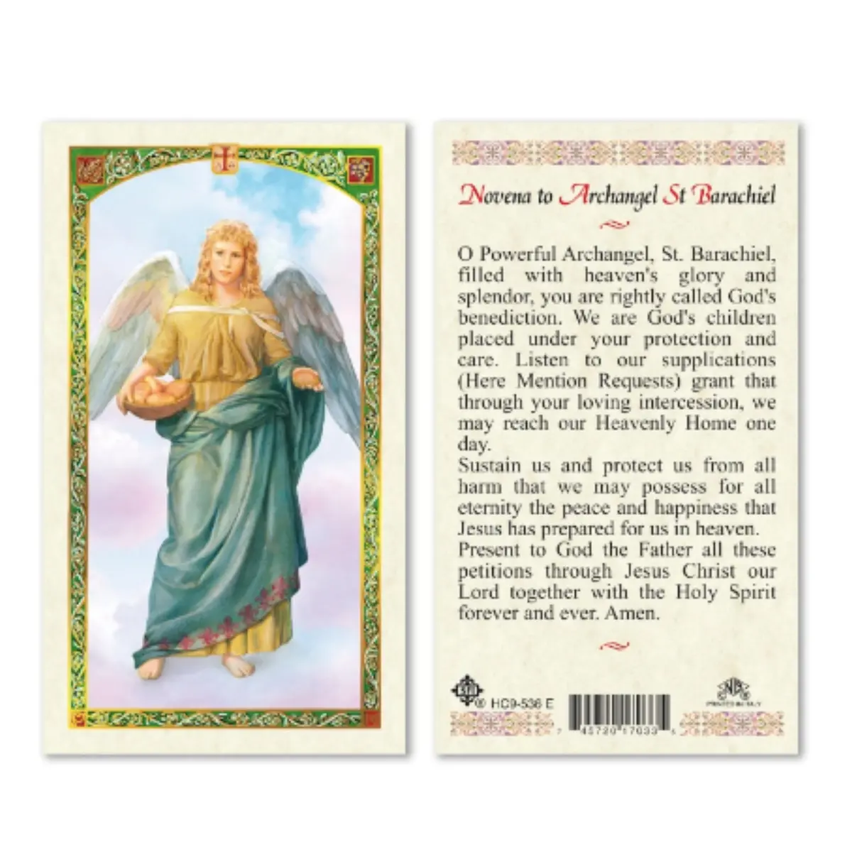 Holy Lines Seven Archangels Laminated Catholic Prayer Cards | Catholic Holy Cards for Guidance & Protection - view 6
