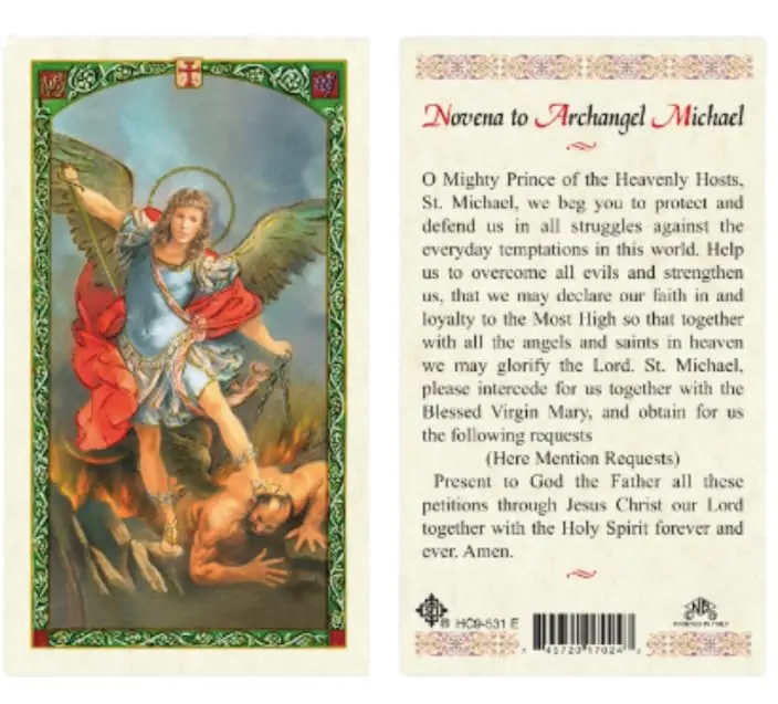Holy Lines Seven Archangels Laminated Catholic Prayer Cards | Catholic Holy Cards for Guidance & Protection - view 8