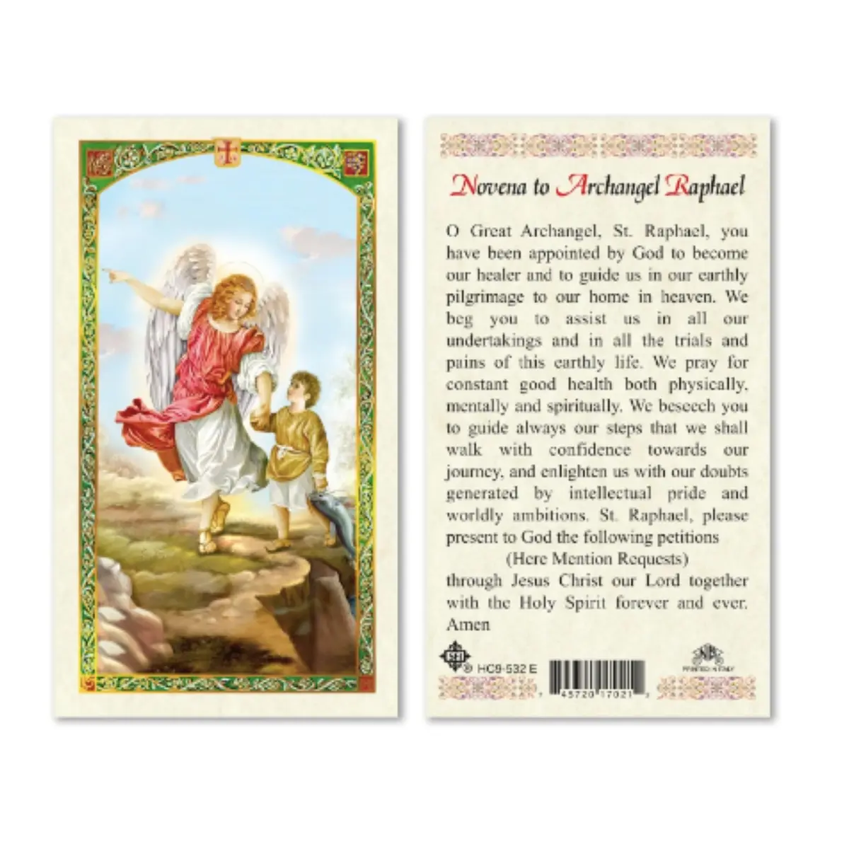 Holy Lines Seven Archangels Laminated Catholic Prayer Cards | Catholic Holy Cards for Guidance & Protection - view 4