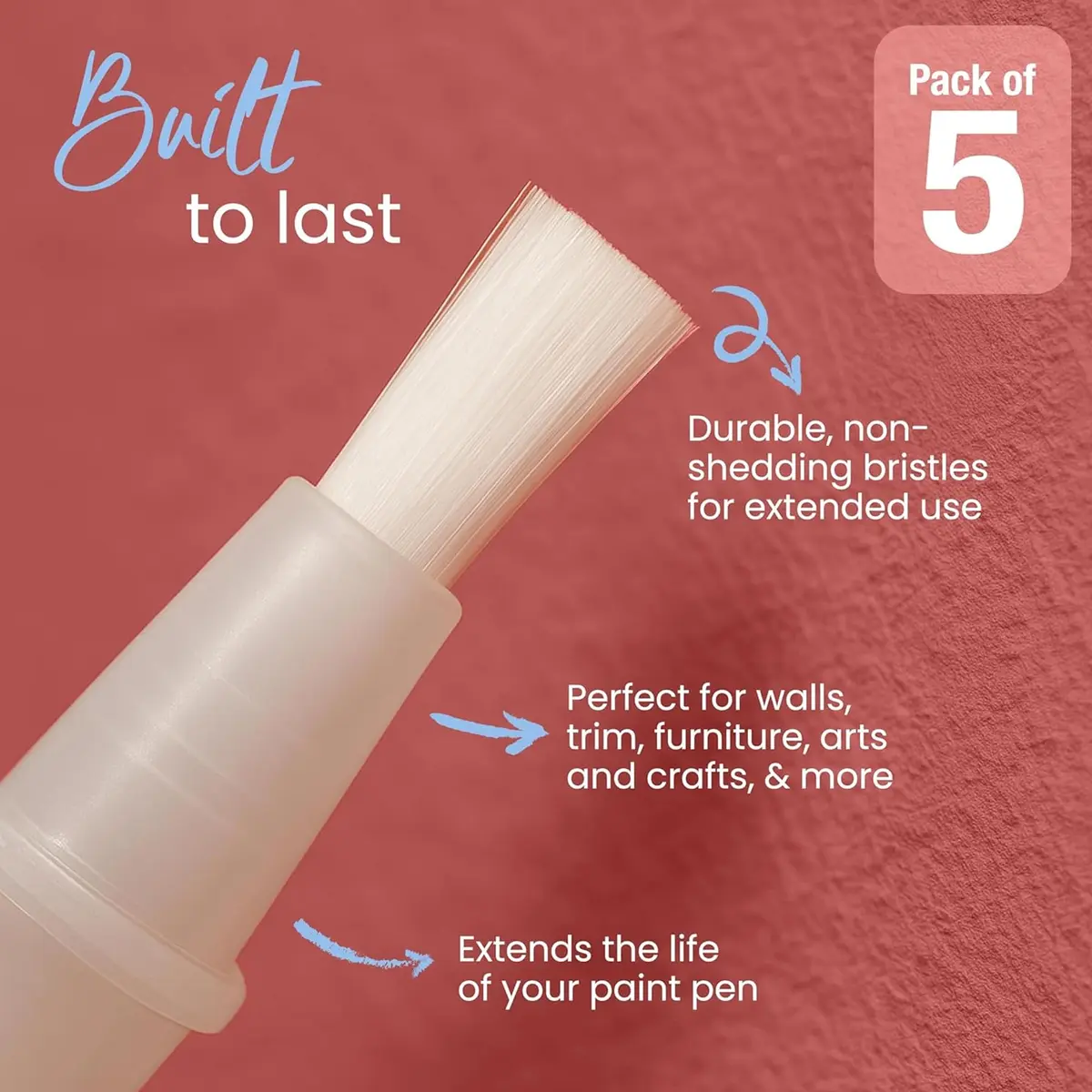 Slobproof Replacement Brush Tips for Refillable Touch-Up Paint Pens | Precision, Durable & Reusable (70-120 chars) - view 6